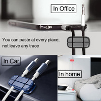 Baseus kabel magnetyczny Organizer USB oplot na kable zarządzanie klipy pulpitu przewód zasilający Protector kable uchwyt do myszy słuchawki 6